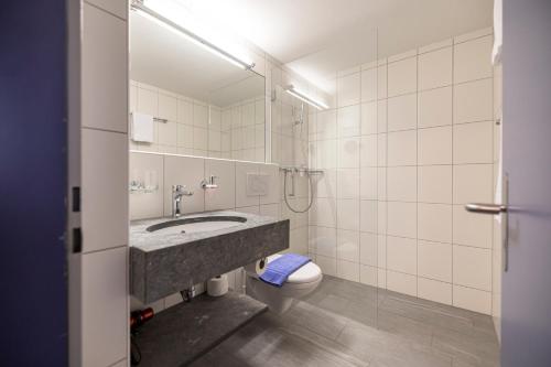 Koupelna v ubytování Hotel Restaurant Alte Brauerei