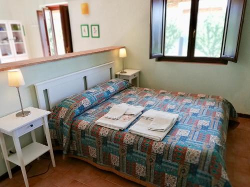 Un pat sau paturi într-o cameră la La casa Nettarina