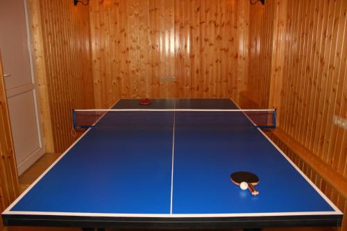 a ping pong table with a ping pong ball on it at Guest House "Oasis" in Khulo