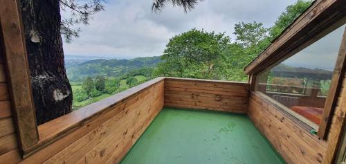 a balcony with a plunge pool and a tree at Mi Rincon Favorito in Gijón