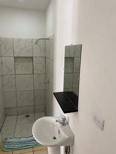 Koupelna v ubytování Hotel Cañas