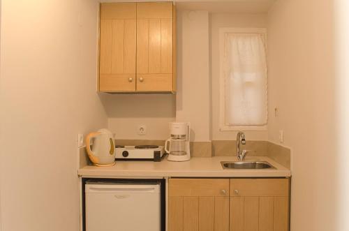 A kitchen or kitchenette at Kalypso Studios & Rooms