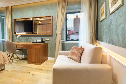 Ruang duduk di Geremia Luxury Rooms