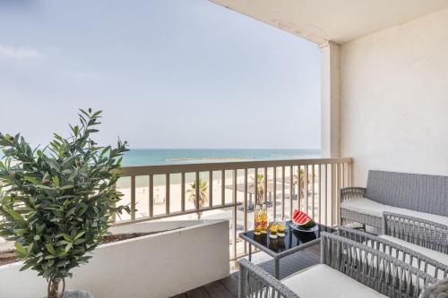 Beach Front Apartment with Amazing Panoramic Sea View Balcony by Sea N' Rent