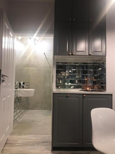 Kuchyňa alebo kuchynka v ubytovaní Luxury Wola Apartament