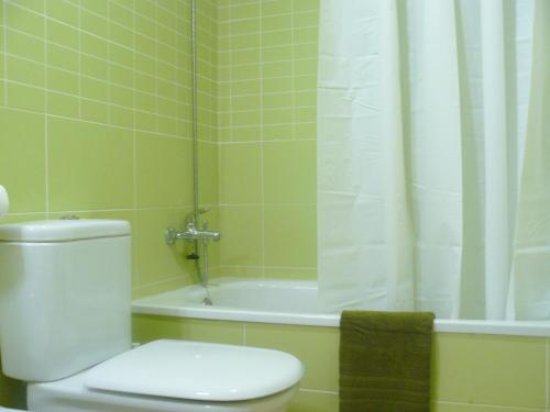 a bathroom with a toilet and a shower and a tub at PISO CENTRICO EN BENICARLO 2 in Benicarló
