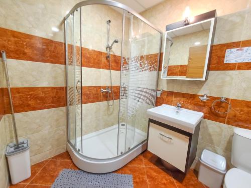 حمام في Prestige Fort Aparthotel - Private apartment-BSR