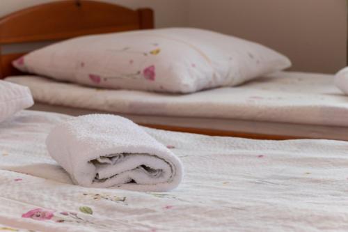 Postel nebo postele na pokoji v ubytování U Ganca