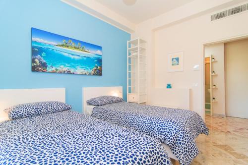 Säng eller sängar i ett rum på Casa Enza, for up to 5 people, Sorrento center