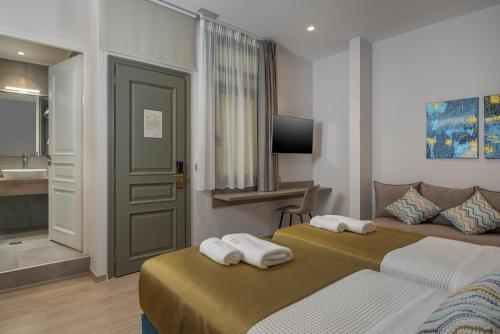 Katil atau katil-katil dalam bilik di Plaza 1866 Superior City Rooms