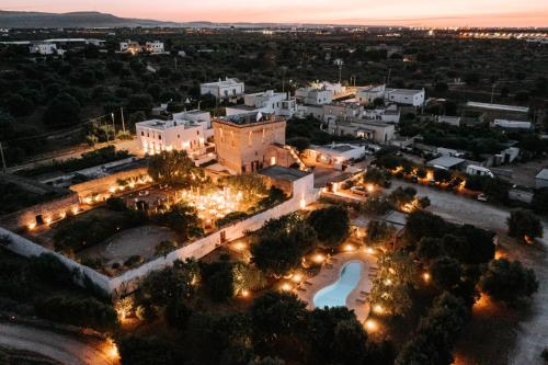 Blick auf Masseria Garrappa aus der Vogelperspektive