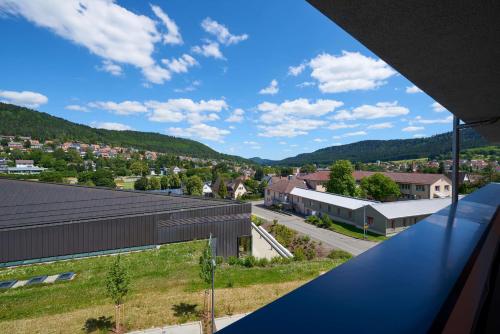 a view from the roof of a building at Hotel Schlossberg Wehingen in Wehingen