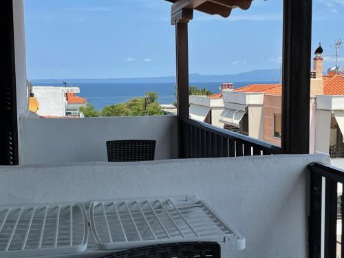 En balkong eller terrasse på Hotel Castelli