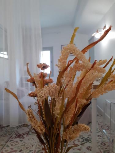 a vase with a plant in a room at Studio de l'Horloge - Studio de Charme, hyper centre Maison Jean Vilar in Avignon