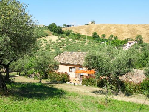 une maison arborée sur le flanc d'une colline dans l'établissement Apartment Villa Elster-6 by Interhome, à Collecorvino