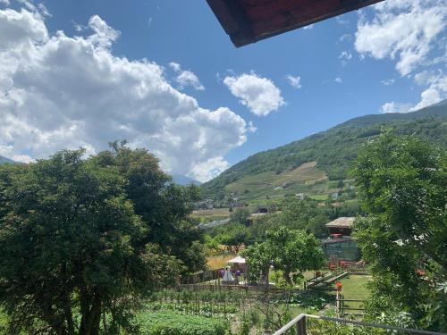 a view of a valley with mountains in the background at Ca di Nadia in Aosta
