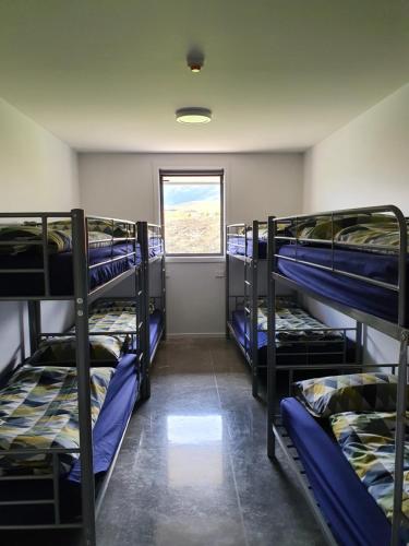 מיטה או מיטות קומותיים בחדר ב-Penny's Drop Inn