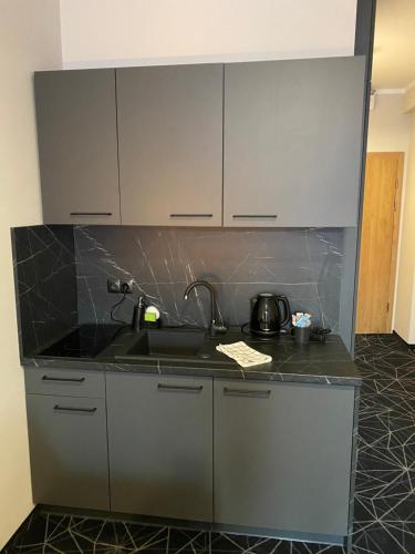 Dapur atau dapur kecil di Aparthotel Przy Plaży