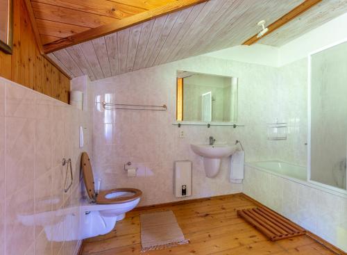 Koupelna v ubytování Chata Kalahari Klínovec