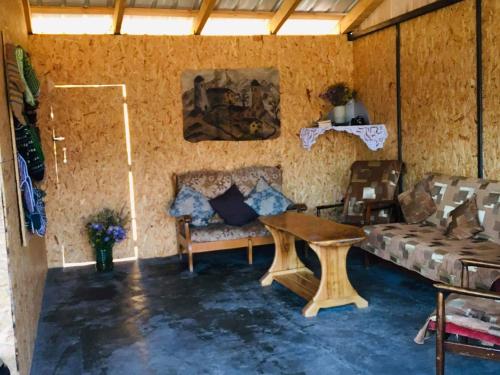 Χώρος καθιστικού στο Guesthouse Omalo