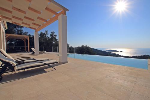 Bazén v ubytování Sunset Sea View Villa 2 nebo v jeho okolí