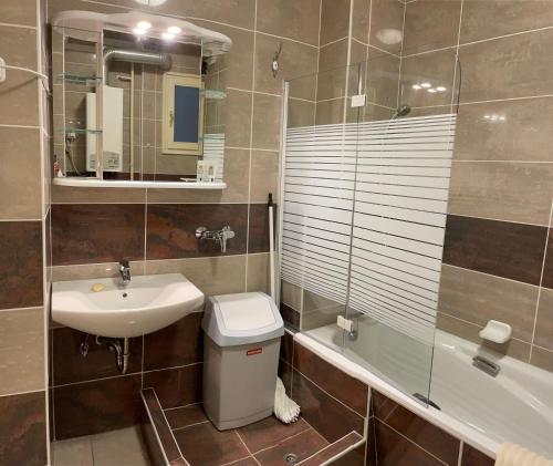 Kúpeľňa v ubytovaní Buda Castle Apartment