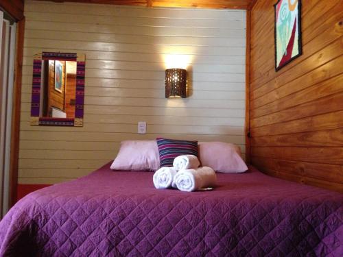 Llit o llits en una habitació de Hostal del Suri