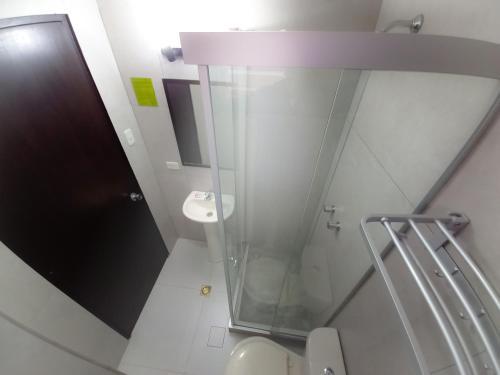 Koupelna v ubytování Hotel Sagarnaga