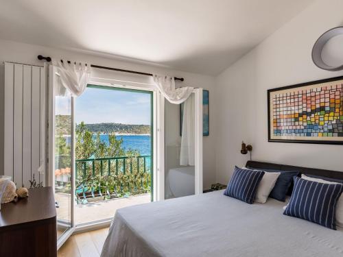 Posteľ alebo postele v izbe v ubytovaní Seaside Escape in Kanica, Croatia