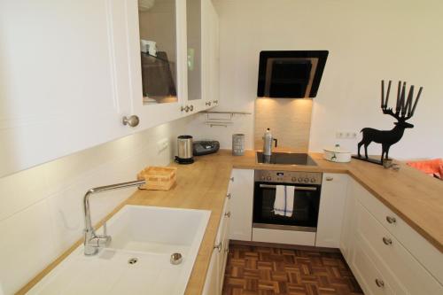 a kitchen with a sink and a counter top at Apartment Weinberg by Apartment Managers in Kirchberg in Tirol