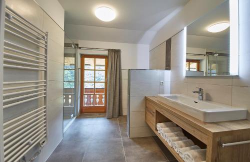 Koupelna v ubytování Feriengut Streitberg Appartements