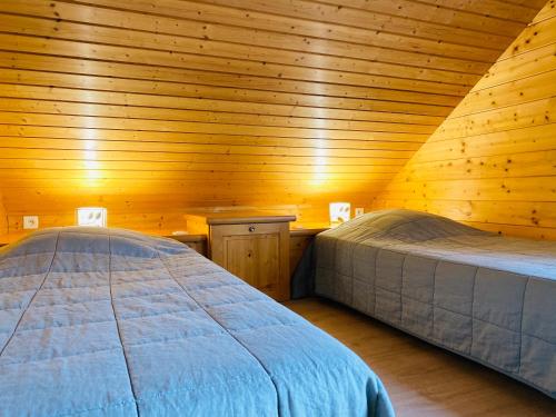 Postel nebo postele na pokoji v ubytování Chalet Brimbelle