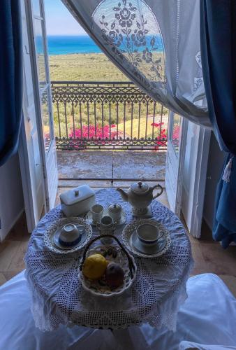 Balkoni atau teres di Villa Manganaro