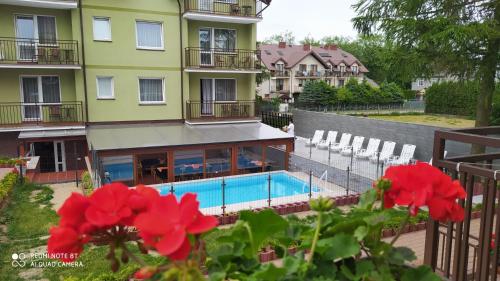 Swimmingpoolen hos eller tæt på Antalya Pokoje i Apartamenty