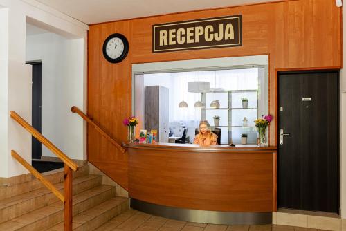 Lobbyn eller receptionsområdet på Ośrodek Wypoczynkowy Diuna