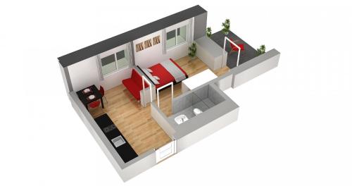 Planimetria di HITrental Altstetten Apartments