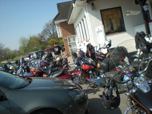 motorcycles parked next to each other at Achilleon III in Geesthacht