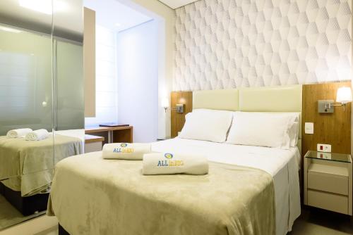 Кровать или кровати в номере Encanto em Copacabana - Lar familiar - NSC601 Z3