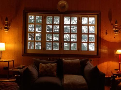 Ruang duduk di Chalet in legno