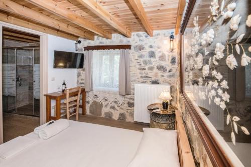 Postel nebo postele na pokoji v ubytování Fairytale Elafonisi