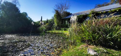 a river with water dripping from a building at La Casa de los Limoneros in Colonia del Sacramento