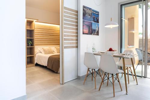 Postel nebo postele na pokoji v ubytování Albana Apartaments Turístics