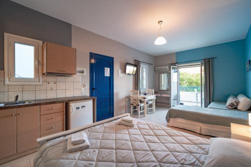 Kuchyň nebo kuchyňský kout v ubytování Philyra appartments