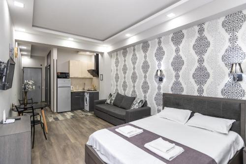 Kuhinja ili čajna kuhinja u objektu Golden Room Apartments 04