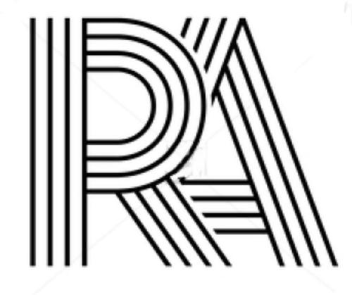 a black and white drawing of the letter r at Ruben Apartman City Center in Debrecen