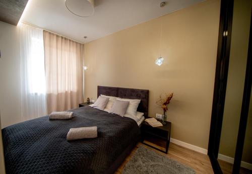 En eller flere senger på et rom på Apartament z klimatyzacją, Biłgoraj