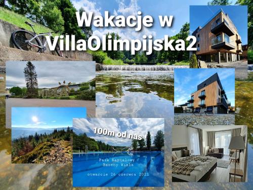 a collage of photos with the words wakeridge w villaimimpica at Villa Olimpijska 2 - Centrum in Wisła