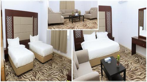 Postel nebo postele na pokoji v ubytování Diafat Alsaadah For Serviced Apartment-Dumat Al Jandal