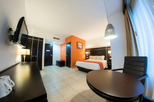 HOTEL OLIBA Boca del Rioにあるベッド