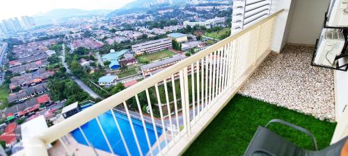 a balcony with a view of a city at MLH Premier Suites @ Saville Cheras in Cheras